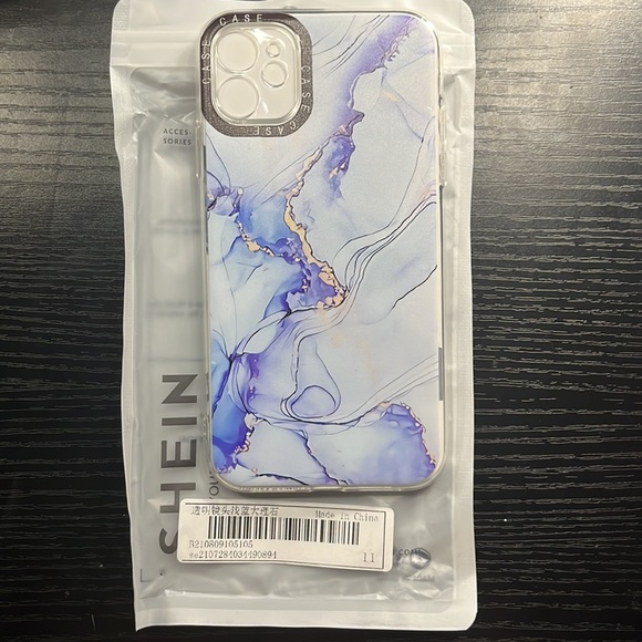 Blue & gold marble iPhone 11 case - Picture 2 of 4